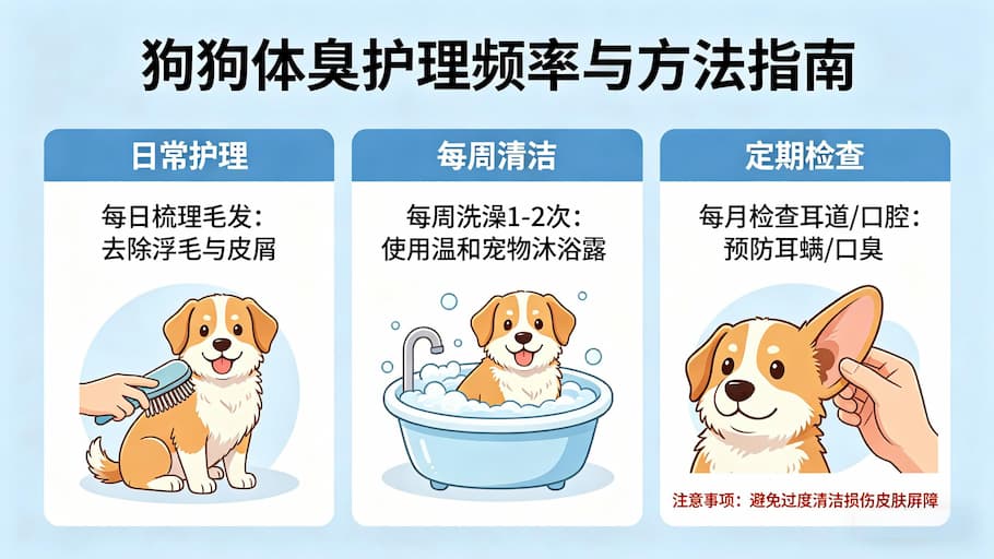 狗狗体臭护理频率怎么把握？这样做除臭不伤身